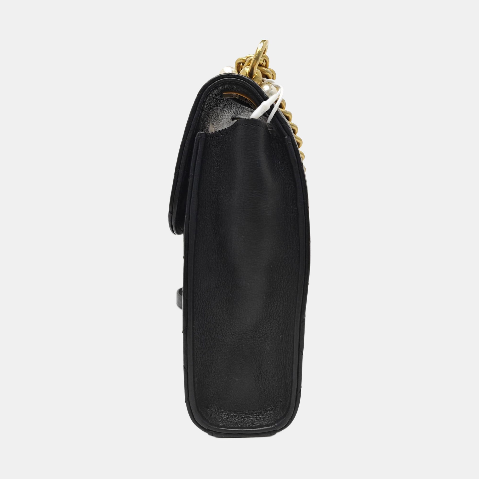 Quilted Calfskin Shoulder Bag Black