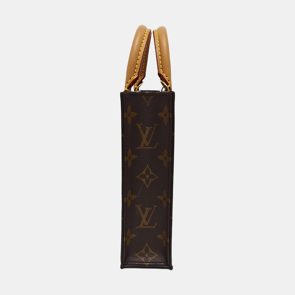 SAC PLAT Mini Monogram Coated Canvas Brown