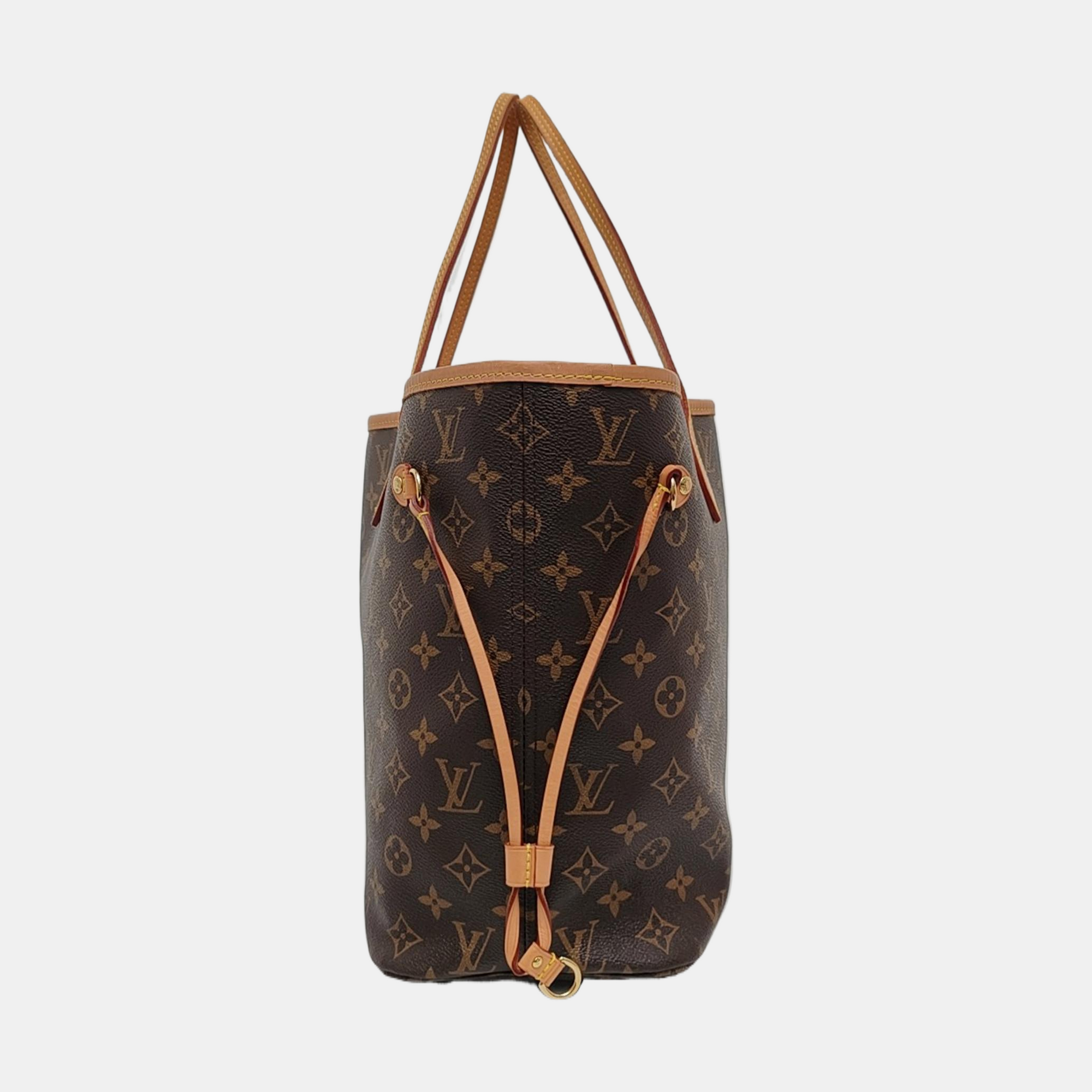 Authenticated pre-owned  NEVERFULL MM Monogram Coated Canvas Brown - Tote Bag at Looply