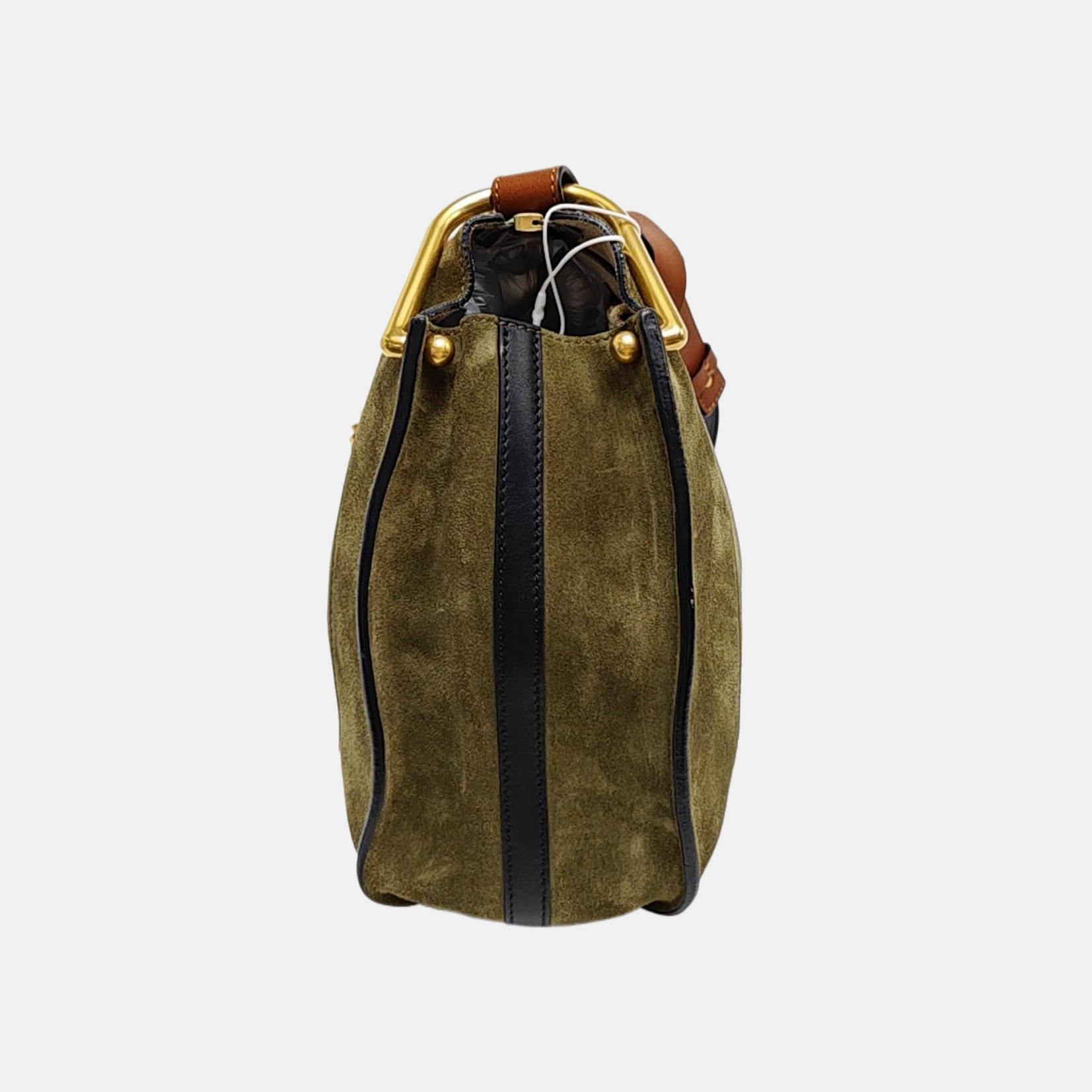 Quilted Suede Shoulder Bag Green