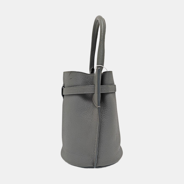 Authenticated pre-owned  BIG BAG Nano Calfskin Gray - Bucket Bag at Looply