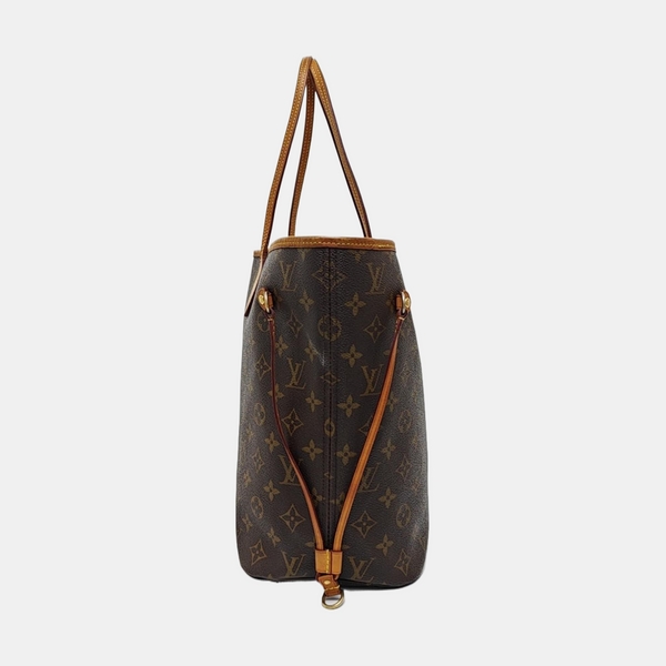 NEVERFULL MM Monogram Coated Canvas Brown