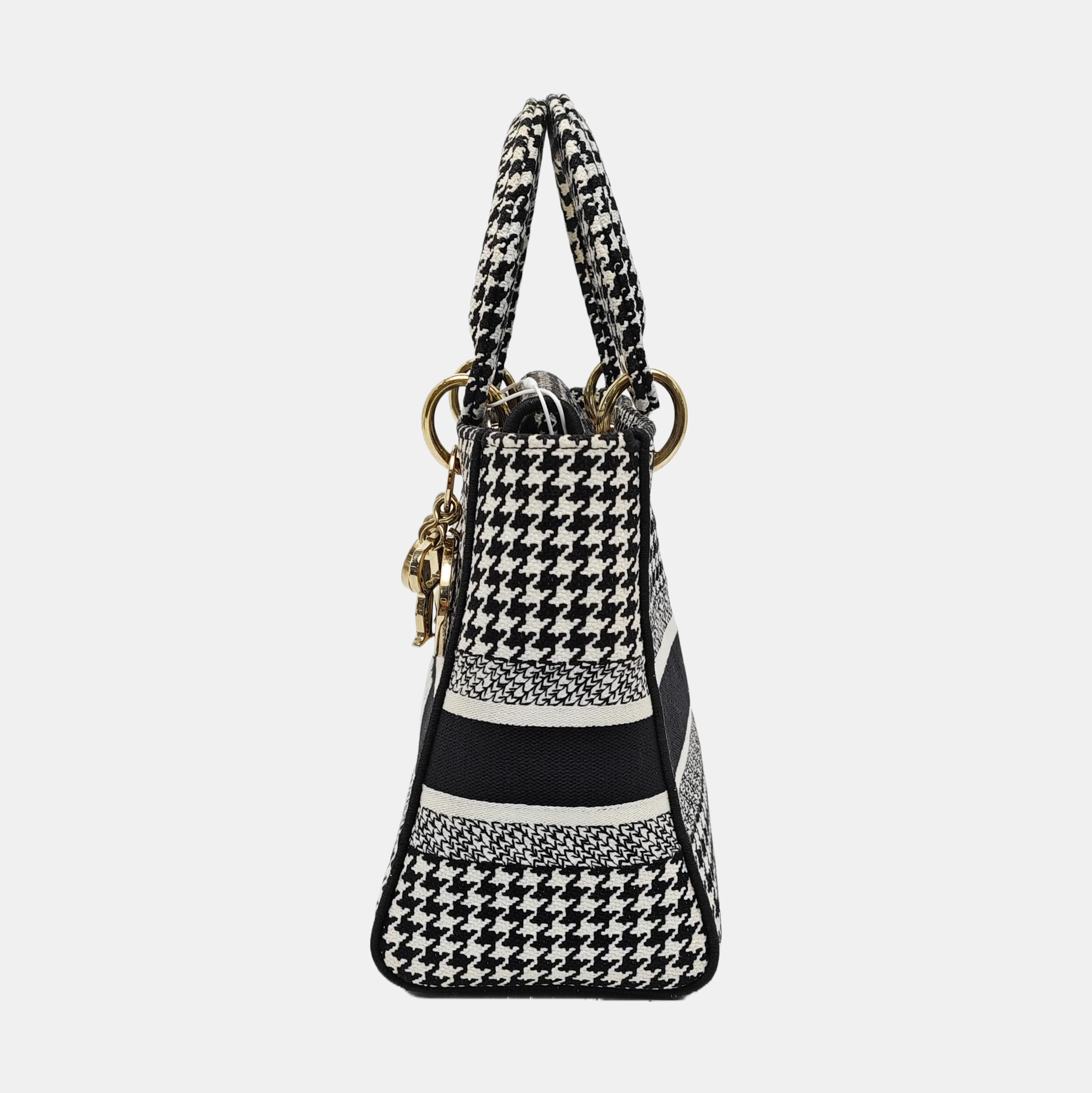 Authenticated pre-owned  Lady D-Lite Medium Canvas Black - Tote Bag at Looply
