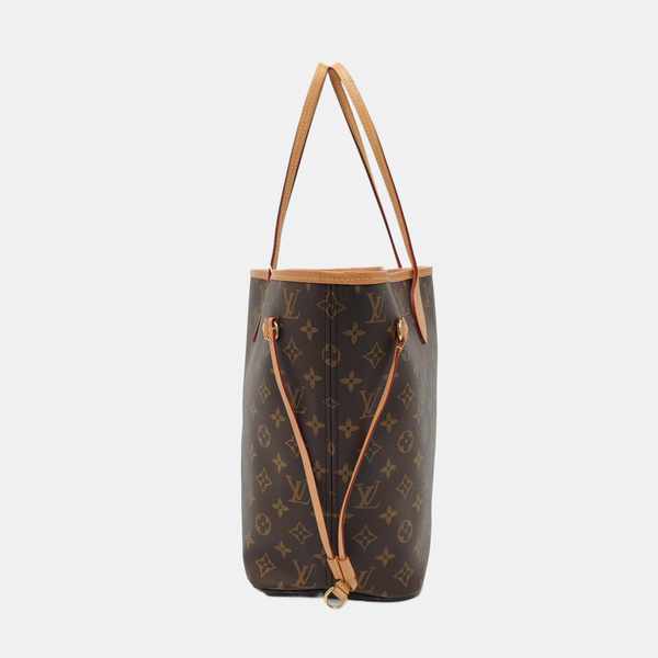 NEVERFULL MM Monogram Coated Canvas Brown