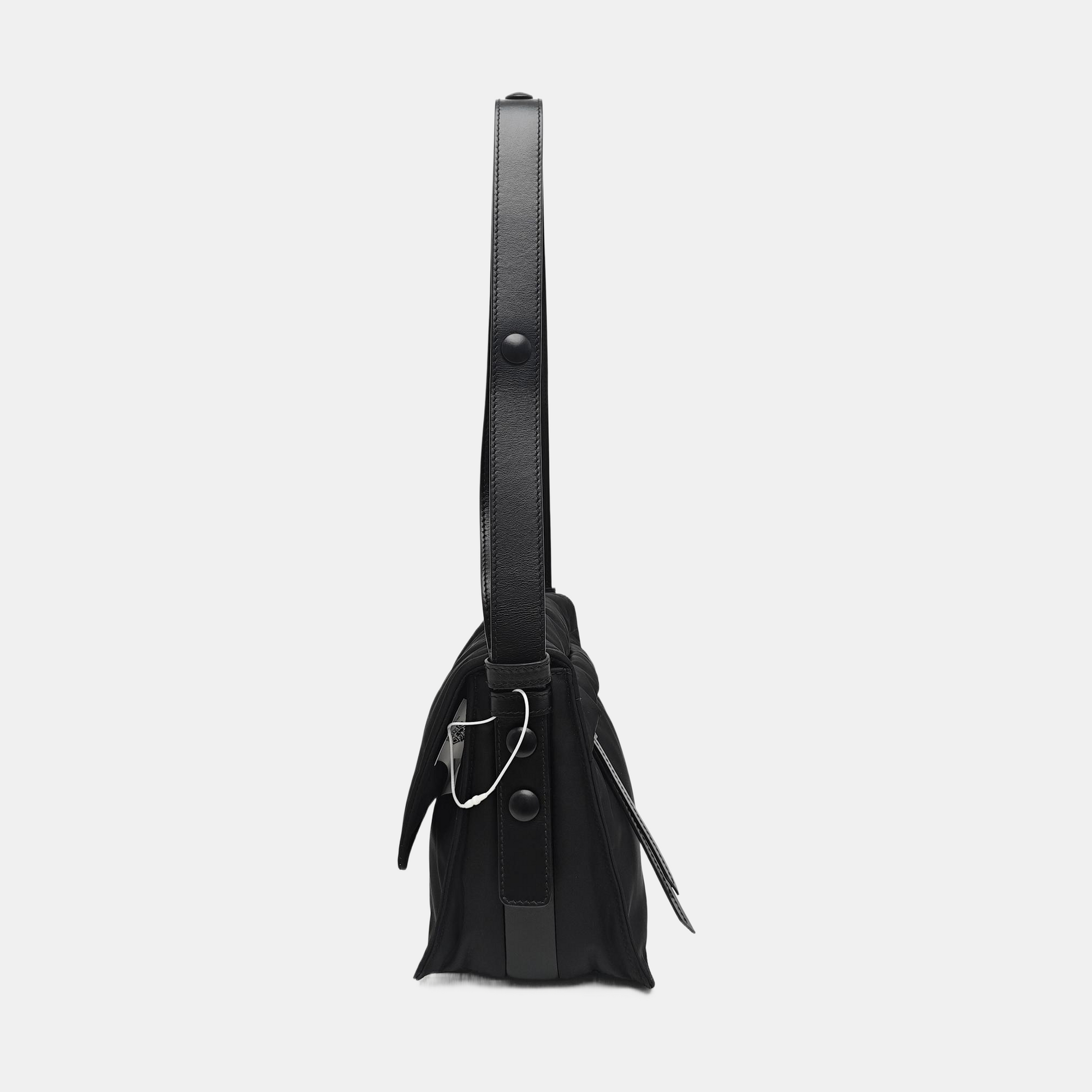 Nylon Shoulder Bag Small Black