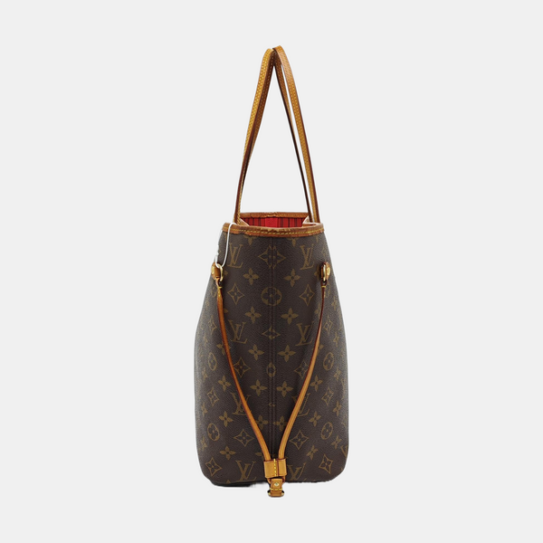 NEVERFULL MM Monogram Coated Canvas Brown