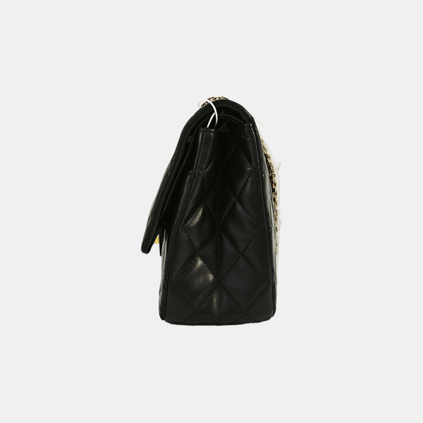 2.55 Maxi Quilted Lambskin Black