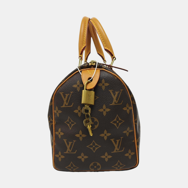 SPEEDY 25 Monogram Coated Canvas Brown