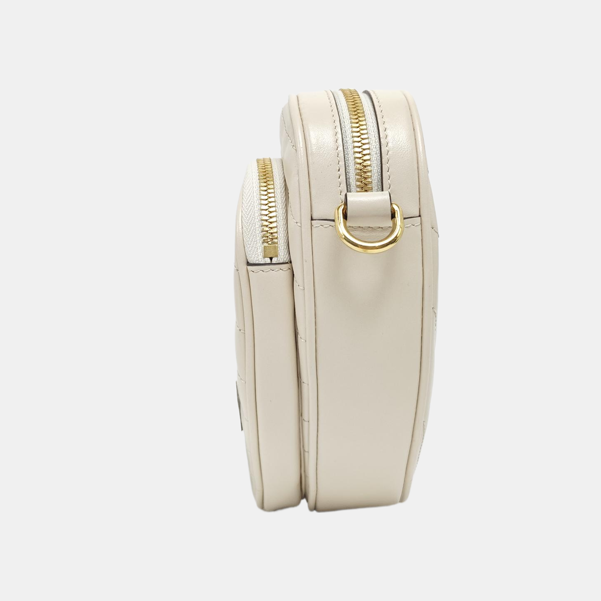 GG Marmont Small Quilted Calfskin White