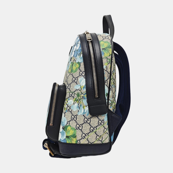 GG Blooms Small Monogram Coated Canvas Black