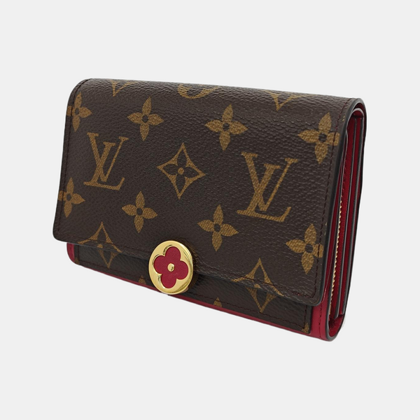 FLORE Monogram Coated Canvas Brown Wallet