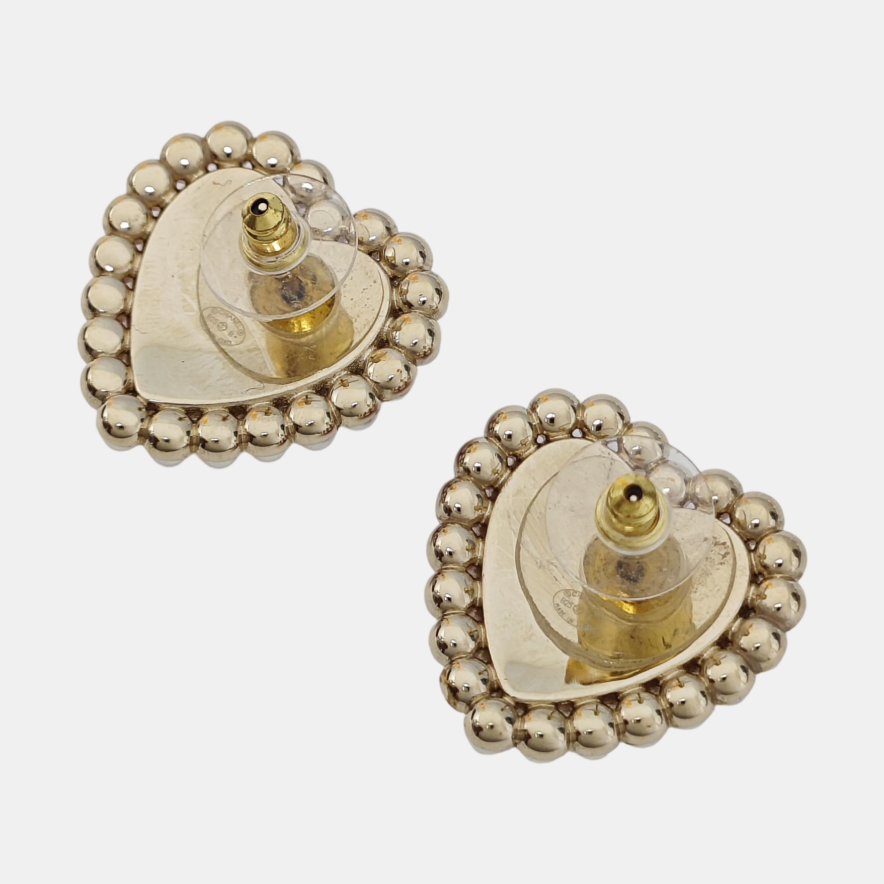 Metal Red Stud Earrings