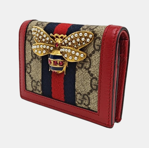 Queen Margaret Monogram Coated Canvas Beige Wallet