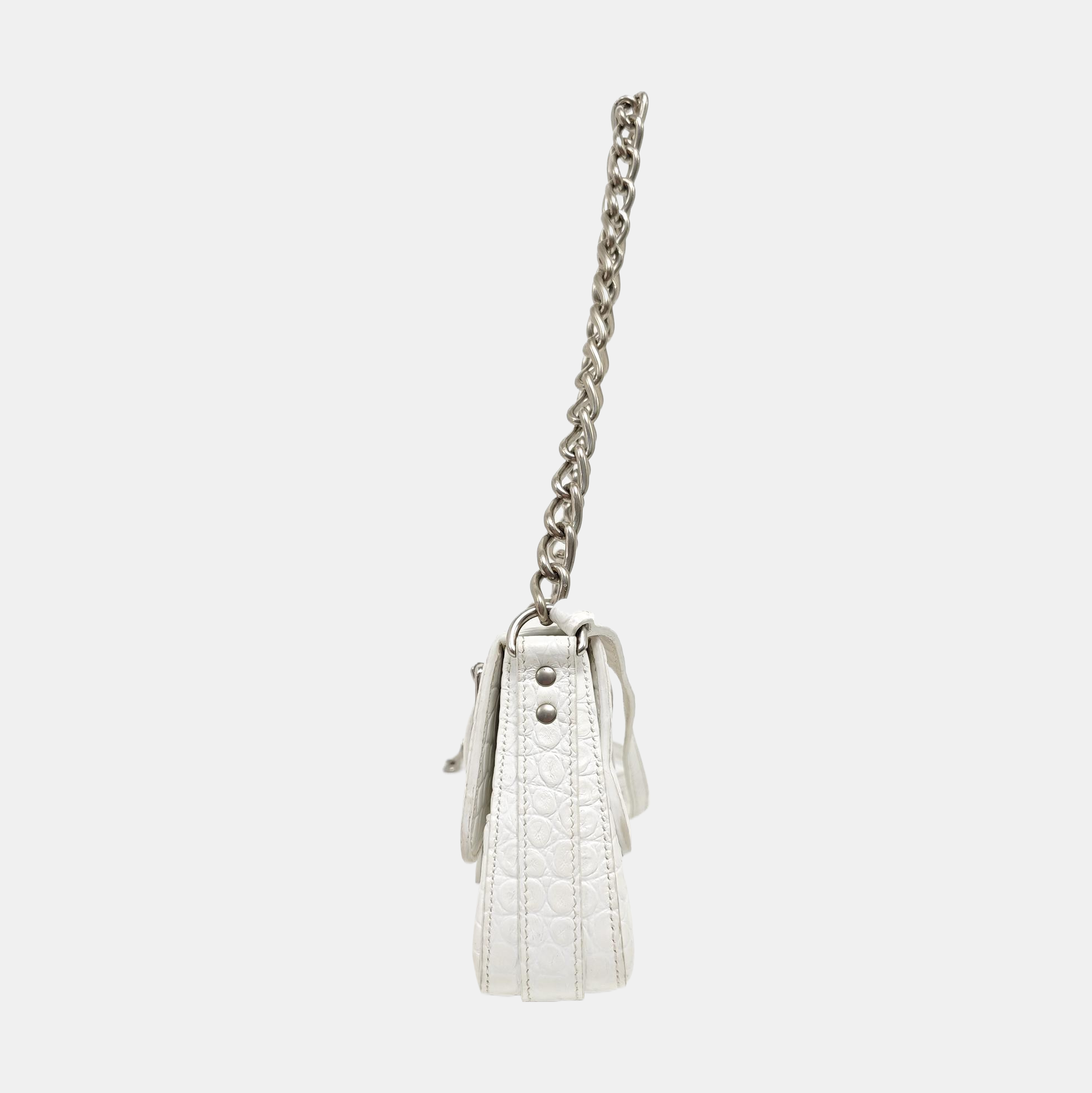 Calfskin Shoulder Bag White