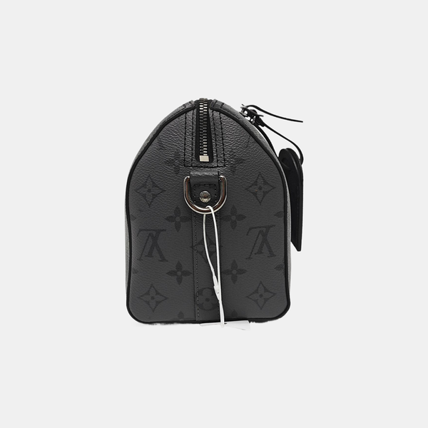 KEEPALL Monogram Coated Canvas Black