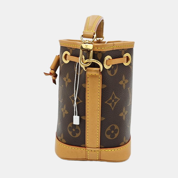NOÉ Nano Monogram Coated Canvas Brown