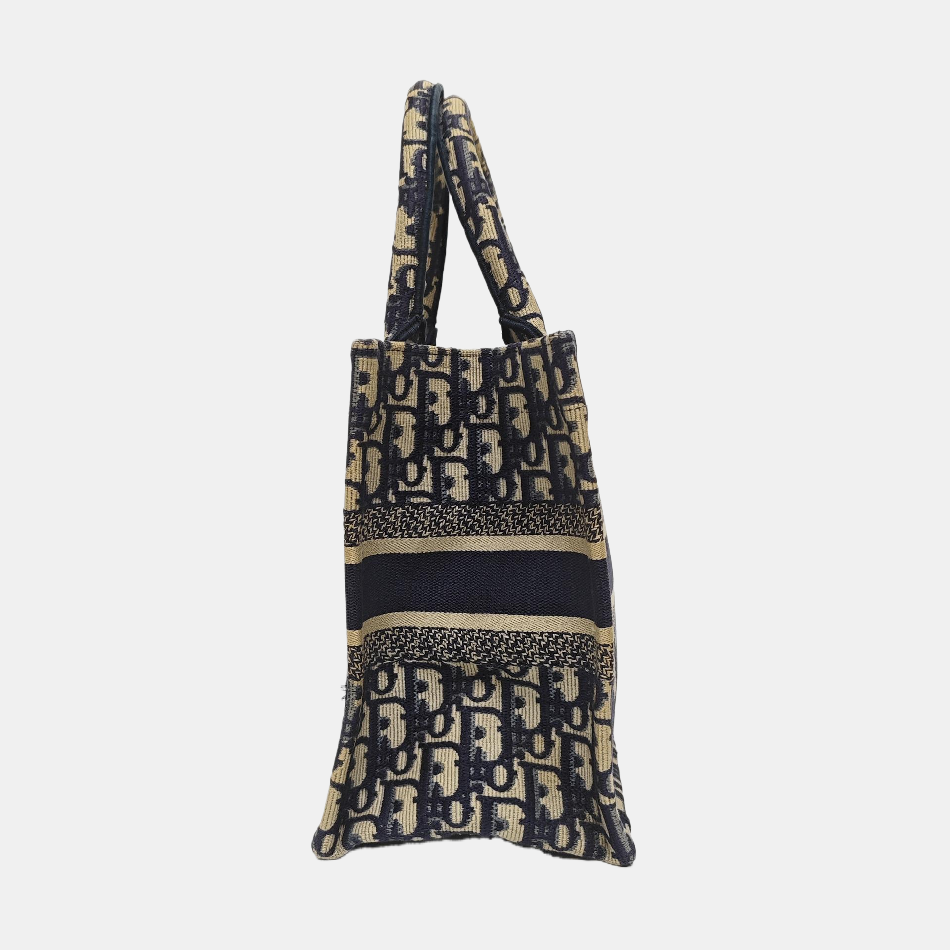 Book Tote Small Oblique Canvas Blue