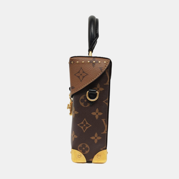 CAMERA BOX Monogram Coated Canvas Brown