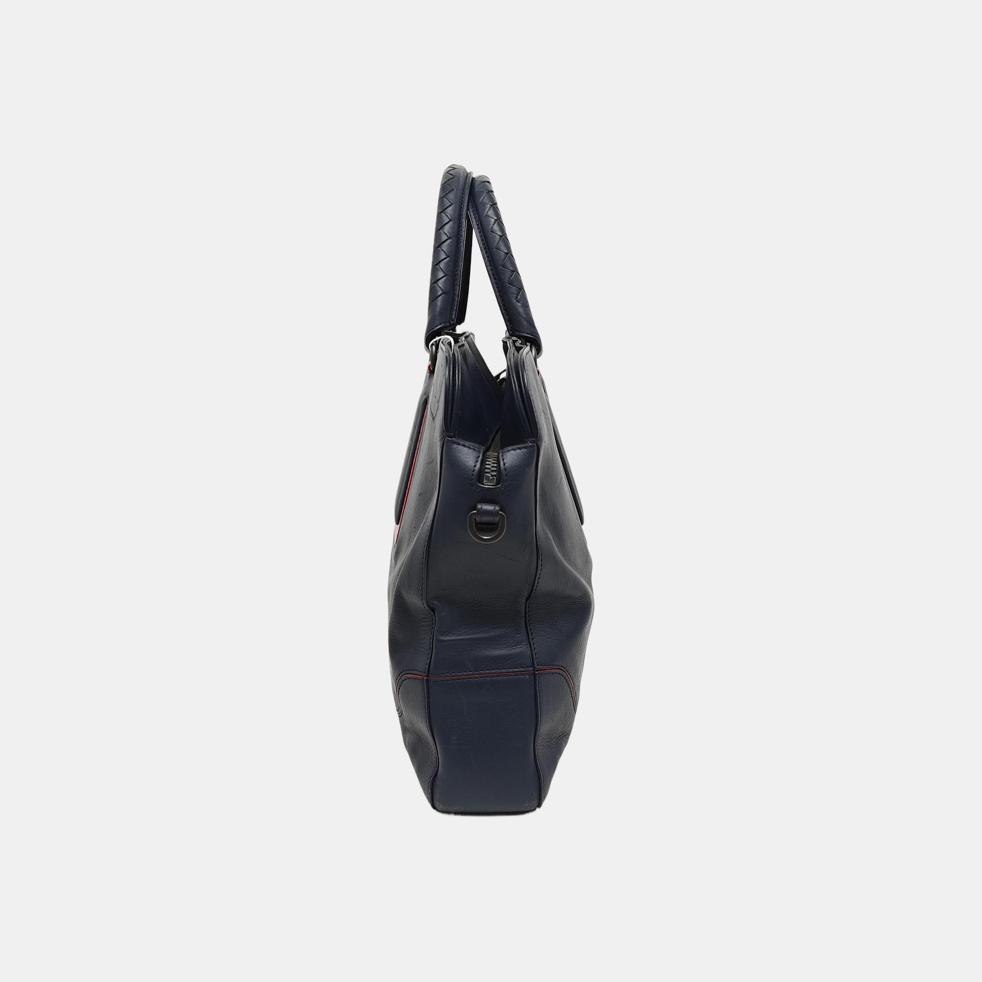 Calfskin Shoulder Bag Blue