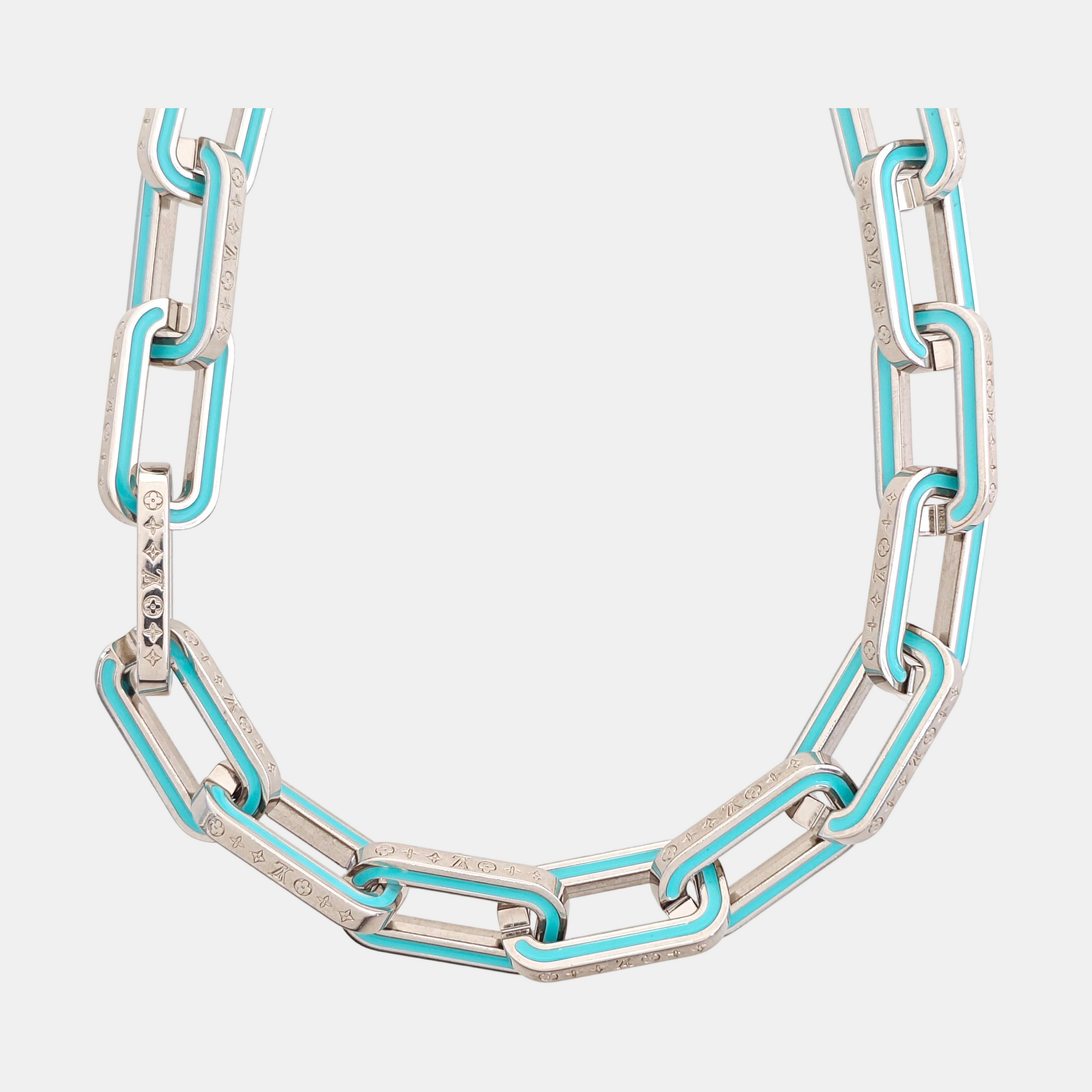 MONOGRAM LINKS CHAIN Metal Silver Necklace