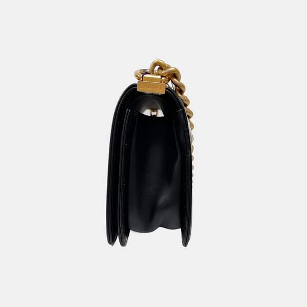 BOY CHANEL Small Quilted Calfskin Black
