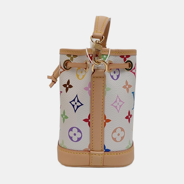 LV × TM NOÉ Nano Monogram Coated Canvas White