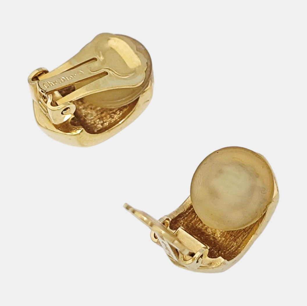 Metal Gold Clip On Earrings