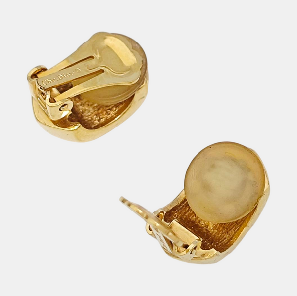 Metal Gold Clip On Earrings