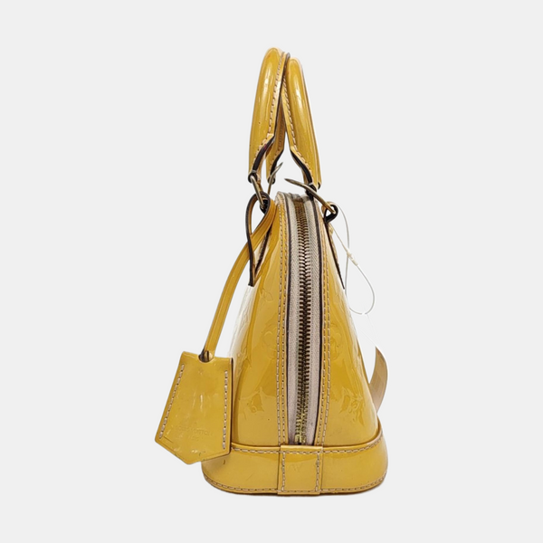 ALMA BB Monogram Patent Leather Yellow