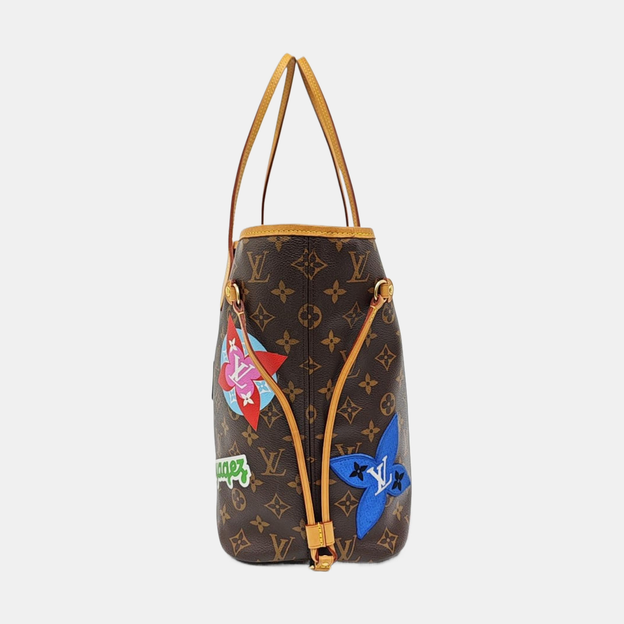 NEVERFULL MM Monogram Coated Canvas Brown