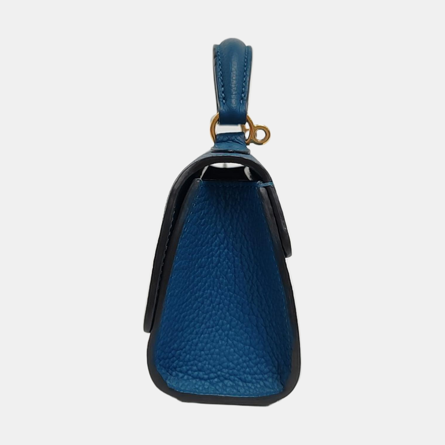 Calfskin Shoulder Bag Mini Blue