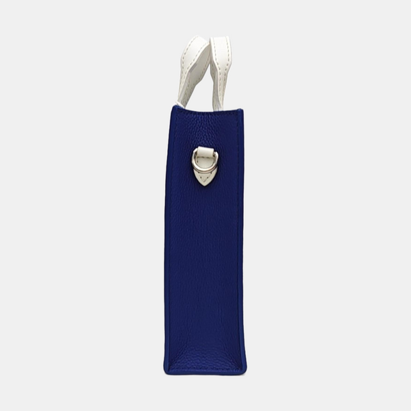 SAC PLAT Extra Small Calfskin Blue
