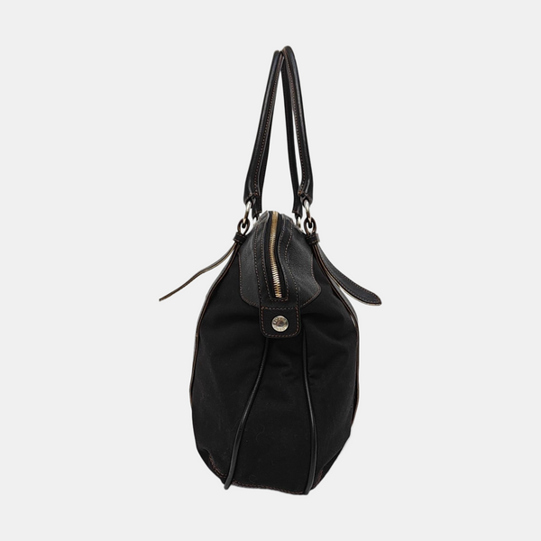 Canvas Top Handle Bag Black