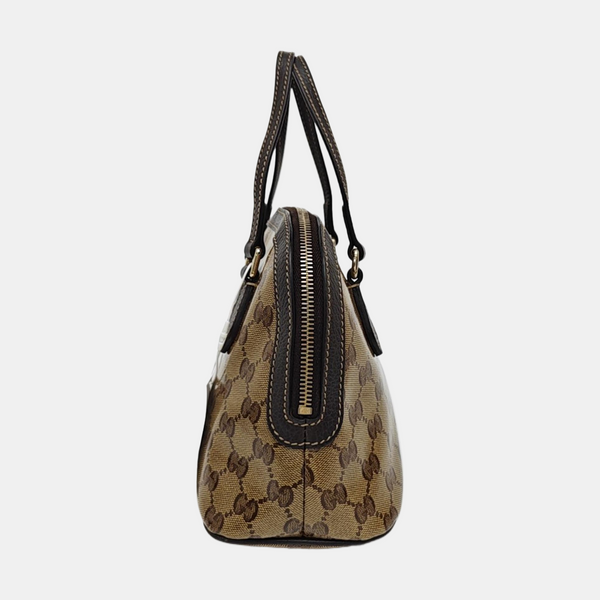 Dome Monogram Coated Canvas Brown