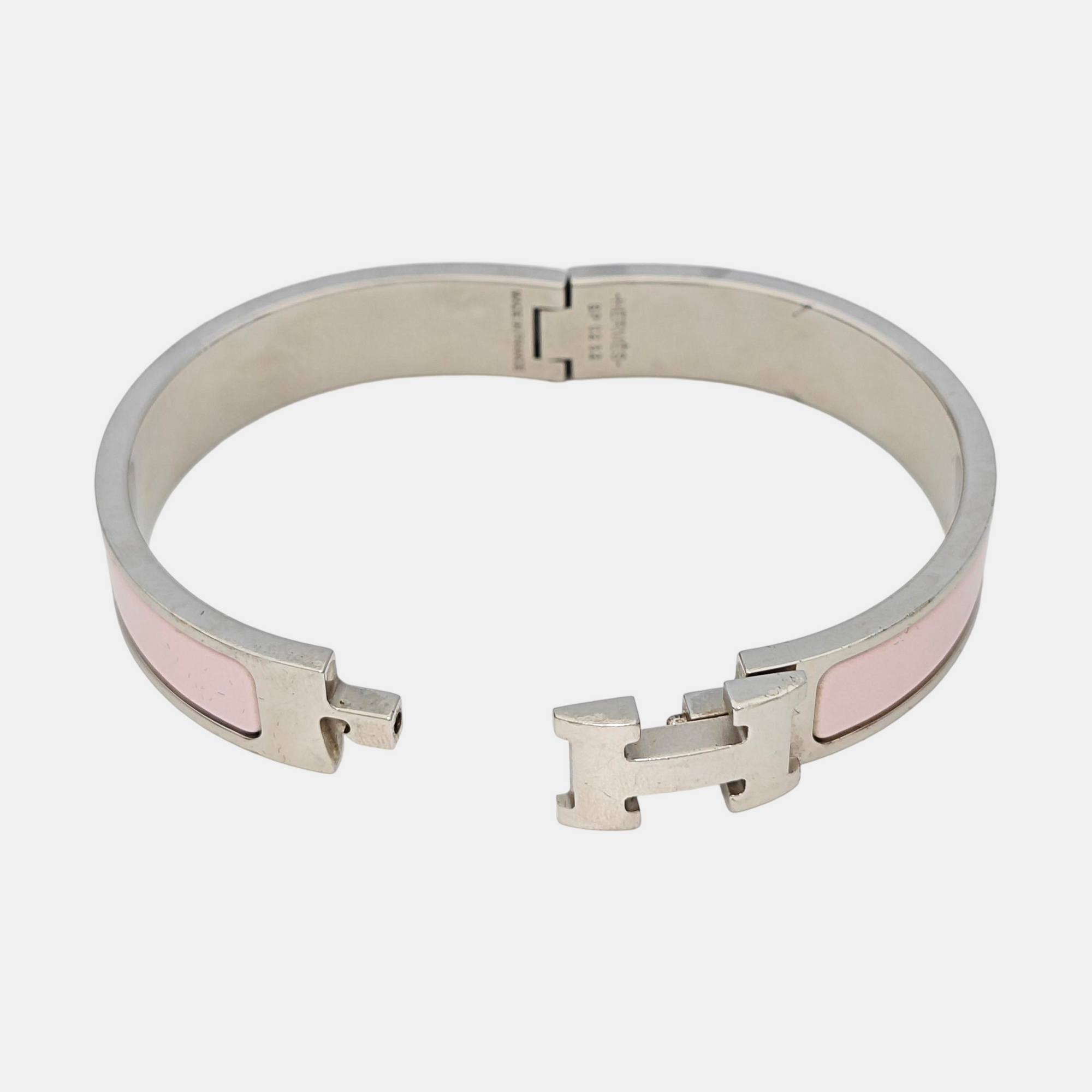 Clic H Metal Silver Bangle