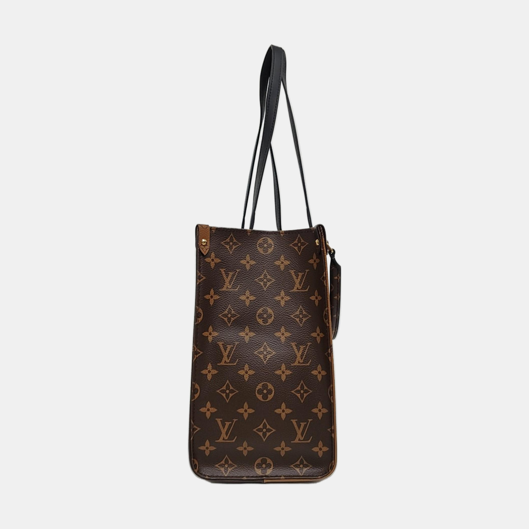 ONTHEGO MM Monogram Coated Canvas Brown