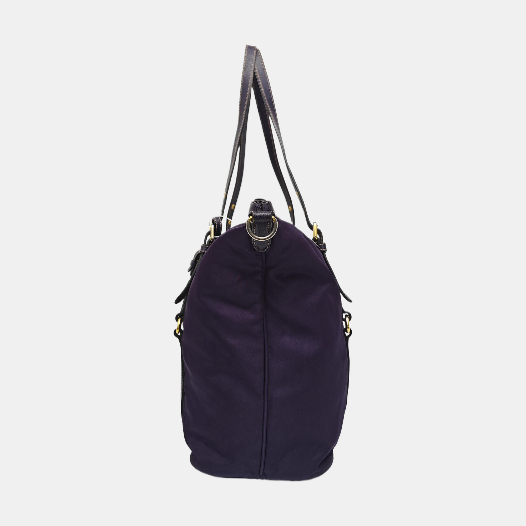 Nylon Tote Bag Purple