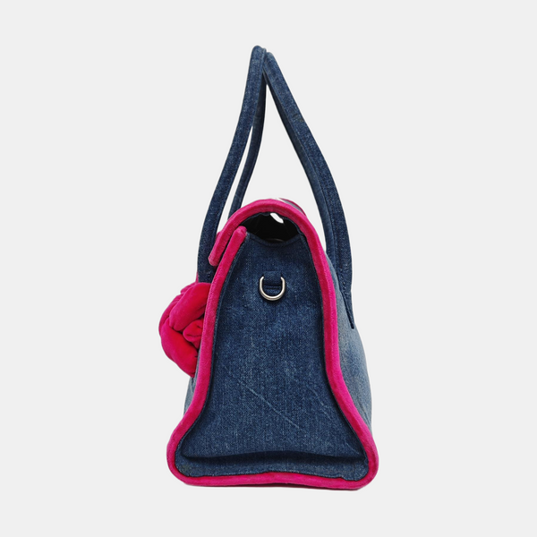 Fabric Shoulder Bag Blue