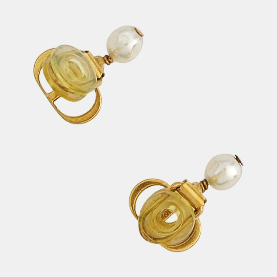 Metal Gold Clip On Earrings