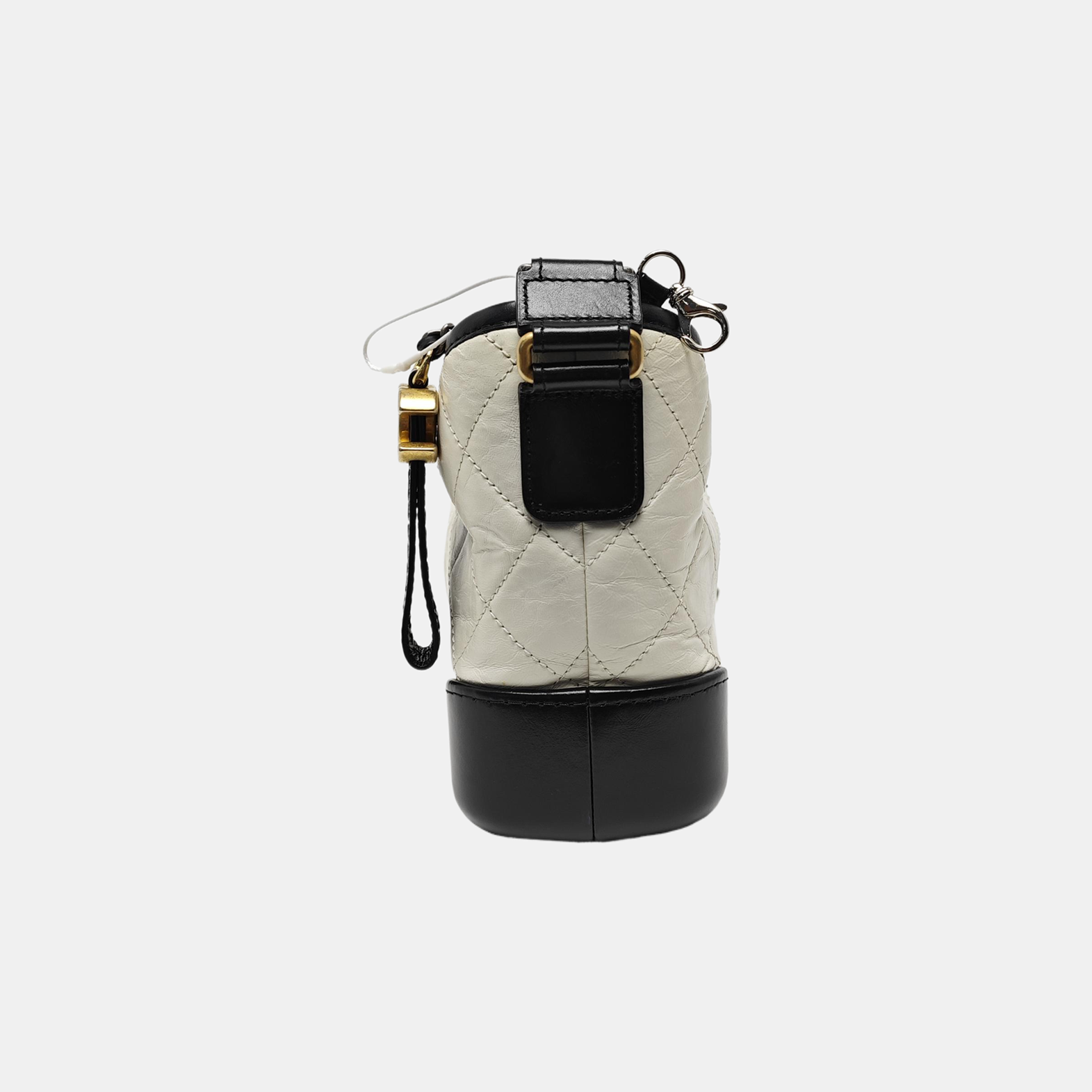 GABRIELLE Small Quilted Calfskin White
