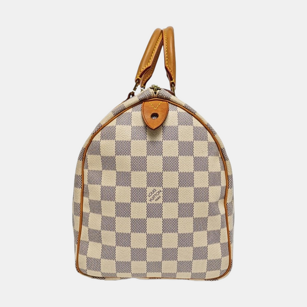 SPEEDY 30 Damier Azur Coated Canvas White