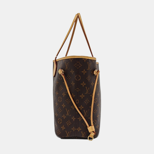 NEVERFULL MM Monogram Coated Canvas Brown