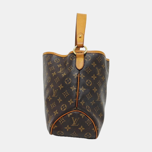 Monogram Coated Canvas Shoulder Bag Brown