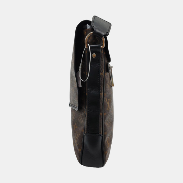 BASS MM Monogram Coated Canvas Brown
