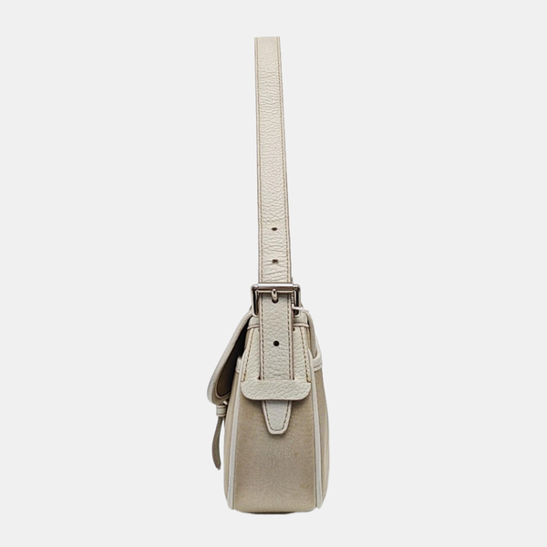 Canvas Top Handle Bag Beige