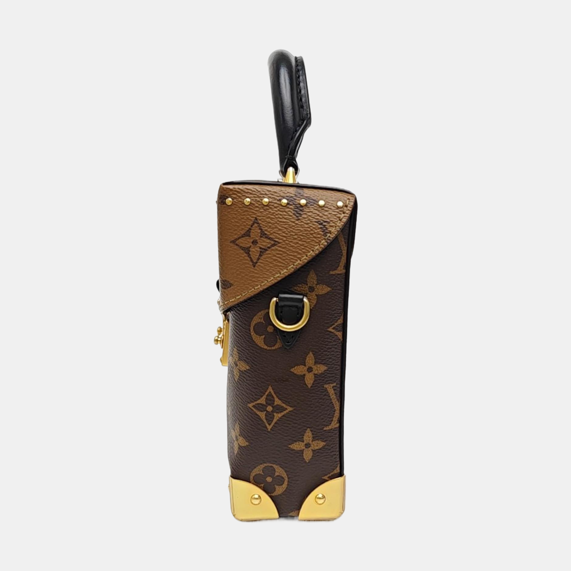 CAMERA BOX Monogram Coated Canvas Brown