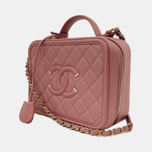 FILIGREE Quilted Grained Calfskin Red