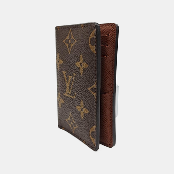 JAMES Monogram Coated Canvas Brown Card Holder