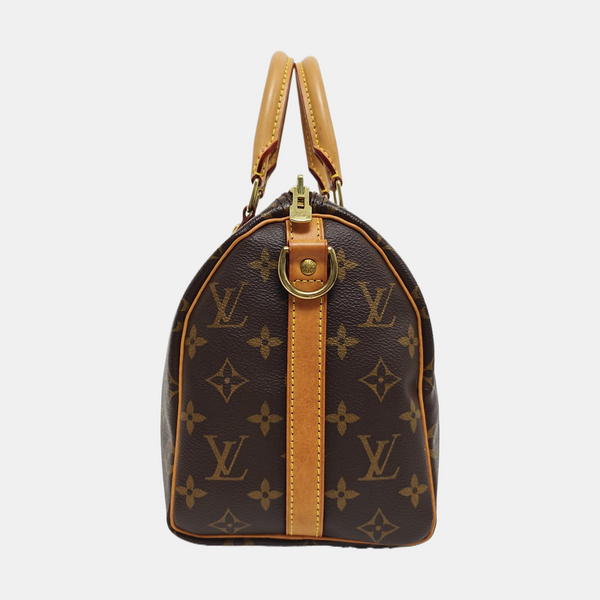 SPEEDY 25 Monogram Coated Canvas Brown