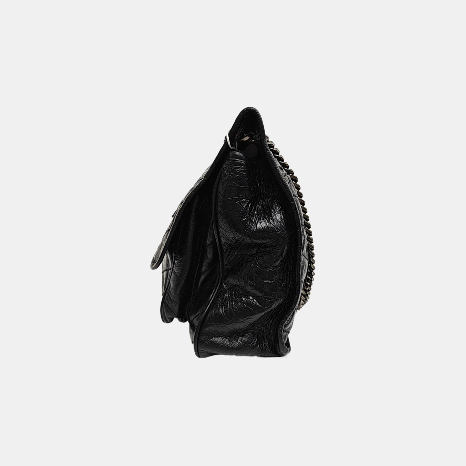 NIKI Large Chevron Calfskin Black